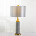Black Marble Table Lamp Gray textured marble fabric lamp shade table lamp Supplier